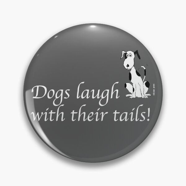 Artikelvorschau, Deefa Hund - Hunde lachen mit ihren Schwänzen - weiße Schrift entworfen und verkauft von Latch Farm  Studios.