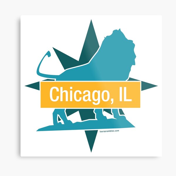 Route 66 - Art Institute of Chicago Lion Metal Print