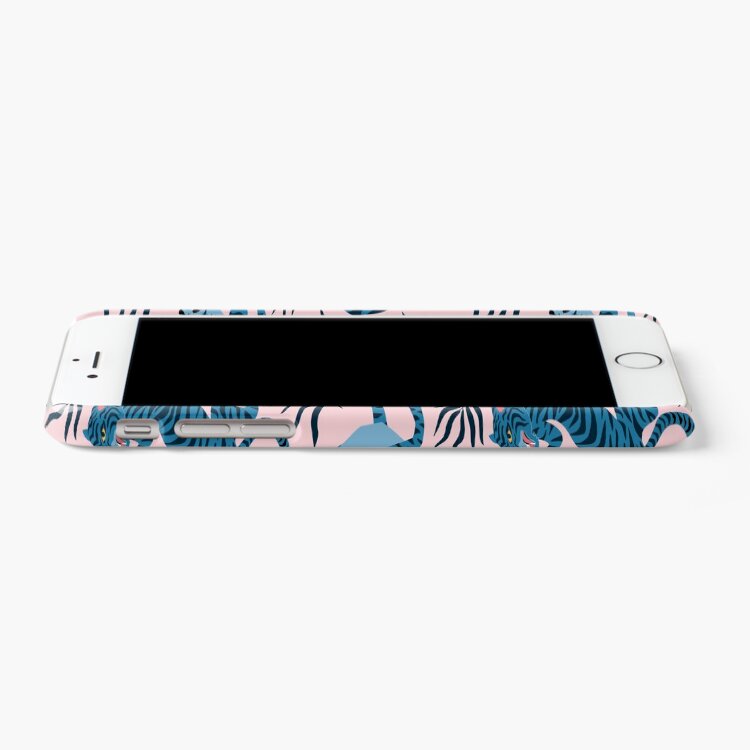 Alternate view of Asian tigers and tropical leaves iPhone Case & Cover