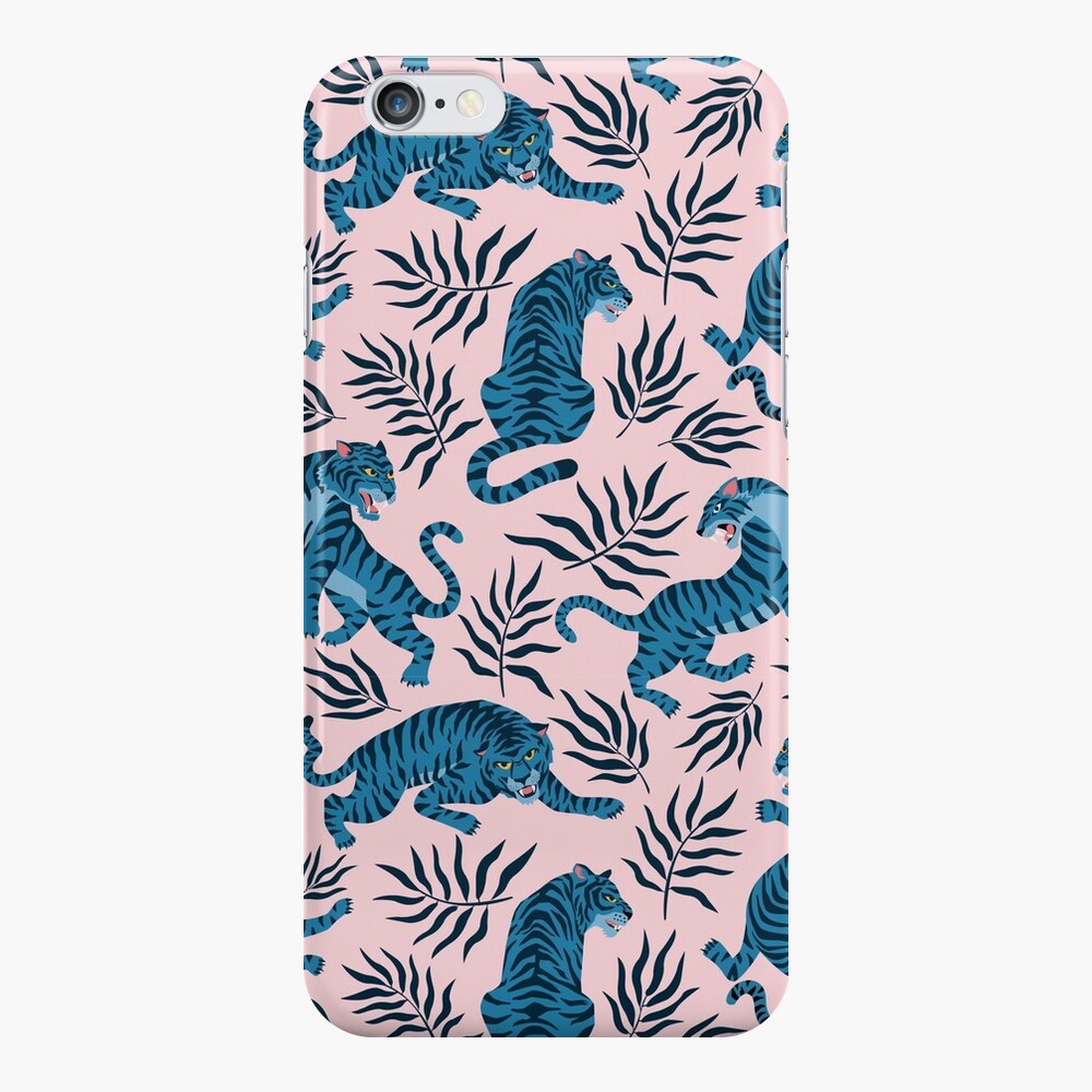 Asian tigers and tropical leaves iPhone Case & Cover