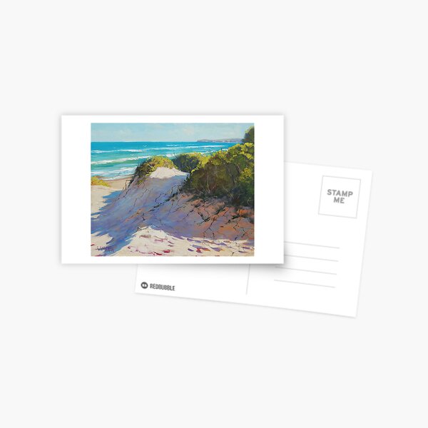 Beach Dunes Painting Postcard