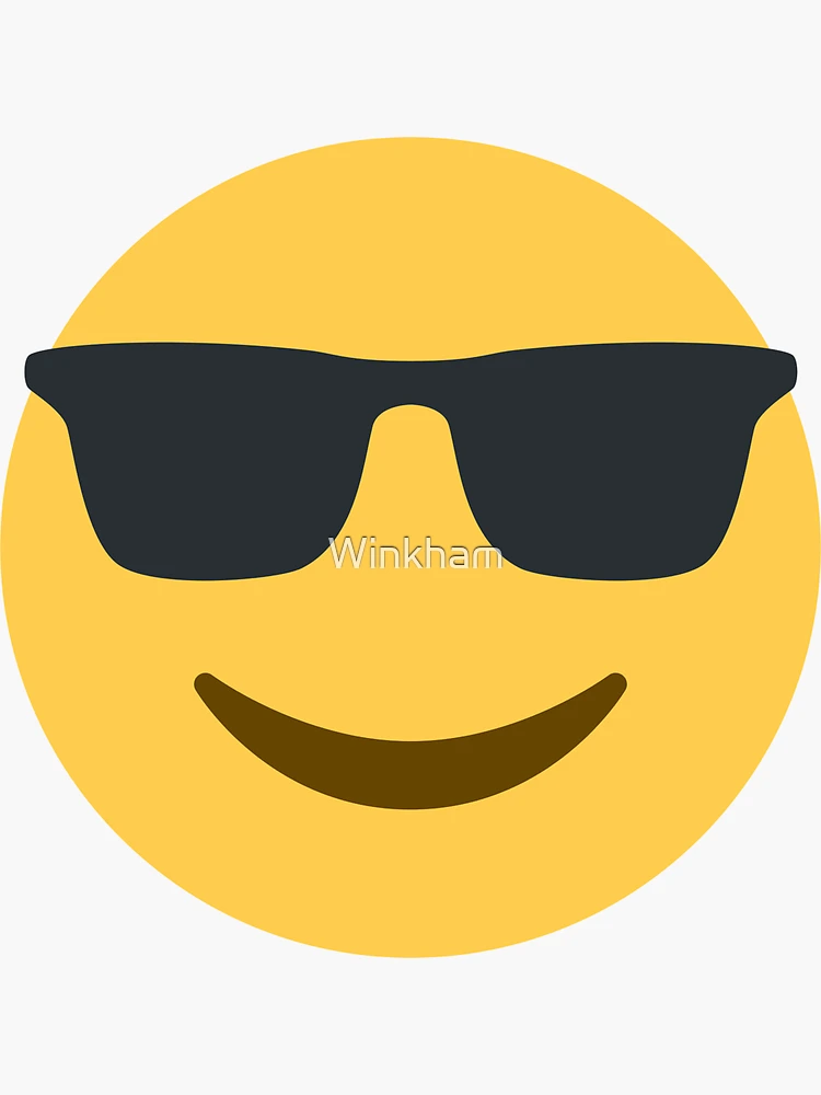 smiling face with sunglasses | Sticker