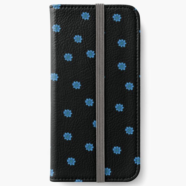 Psychedelic blue flower iPhone Wallet