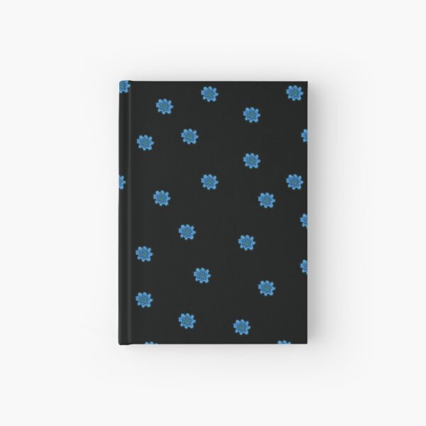 Psychedelic blue flower Hardcover Journal