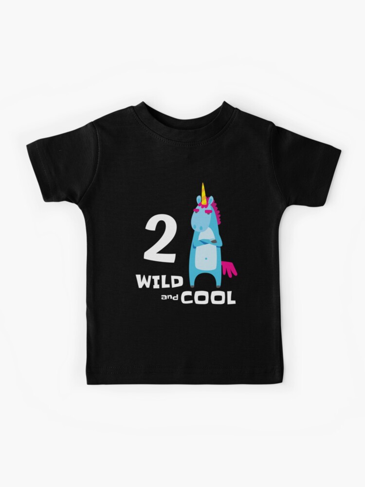 T-shirt enfant for Sale avec l'œuvre « 2e anniversaire garçon cadeau  sauvage et cool 2 ans licorne tenue de fête Bday » de l'artiste Stella1