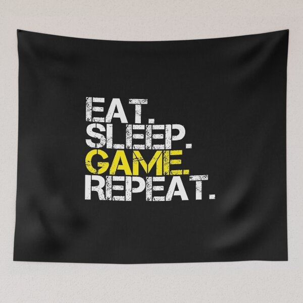 Item preview, Eat Sleep Game Repeat Funny Gamer Timetable Humorous  designed and sold by alenaz.