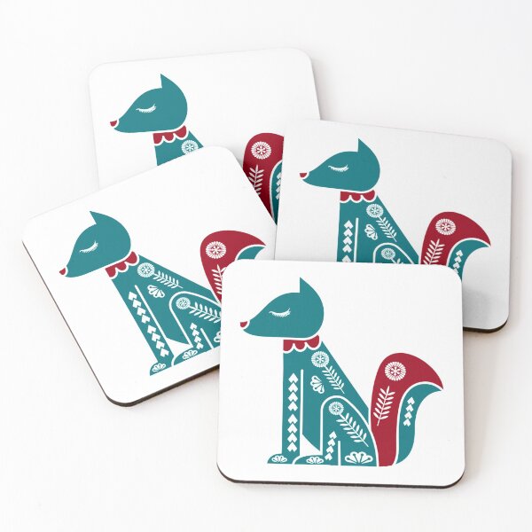 Stylish squirrel Coasters (Set of 4)