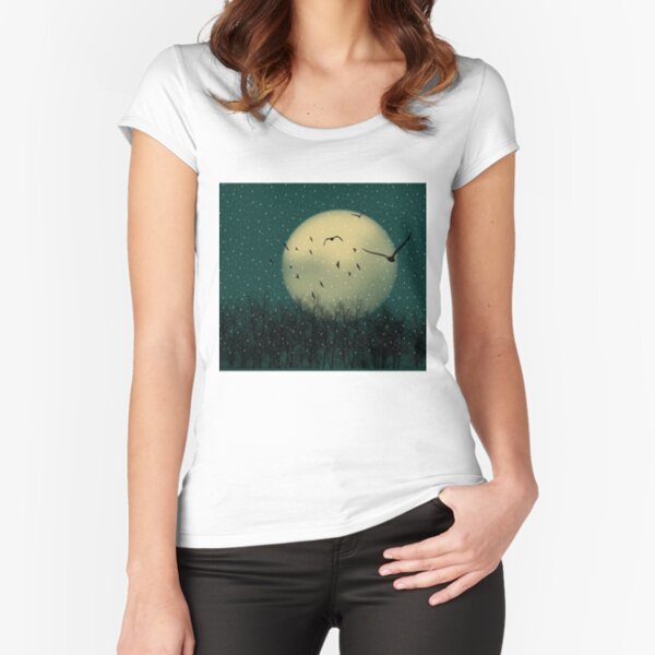 Winter night Fitted Scoop T-Shirt