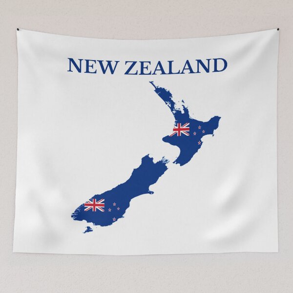 Item preview, New Zealand Map Flag designed and sold by marosharaf.