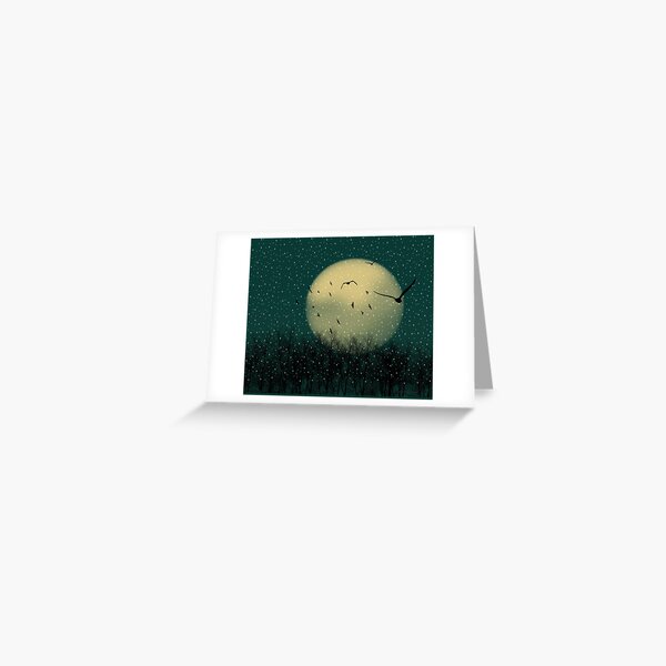 Winter night Greeting Card