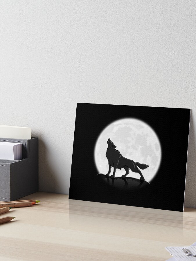 Simple Dot Painting Tutorial  Howling Wolf Silhouette Painting