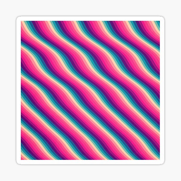 Item preview, Abstract Color Burn Pattern - Geometric Lines / Optical Illusion in Rainbow Acid Colors designed and sold by badbugs.