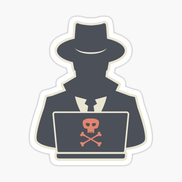 Robber hacker Sticker