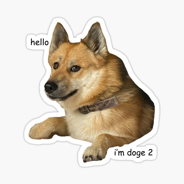 Hello Doge Stickers Redbubble - roblox image id doge