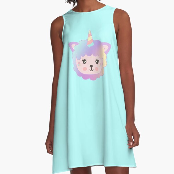 Llamacorn Rainbow A-Line Dress