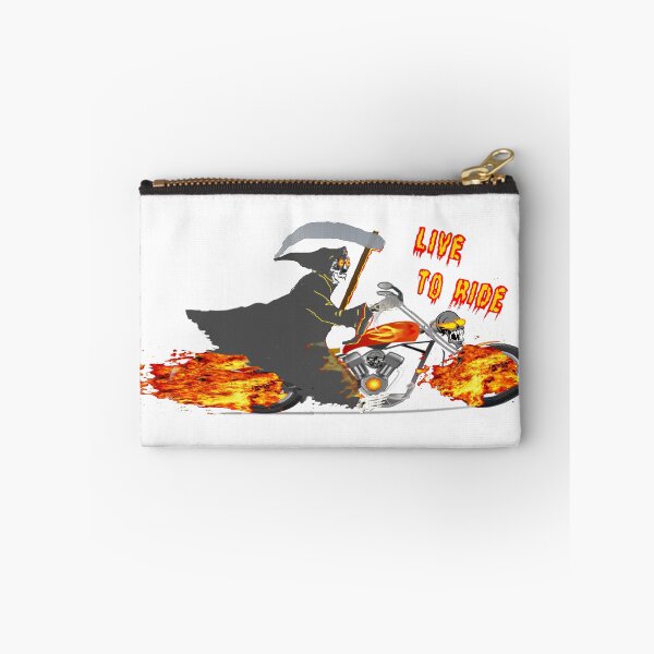 Item preview, LIVE TO RIDE - GRIM REAPER ON MOTORCYCLE designed and sold by Tim Forder.