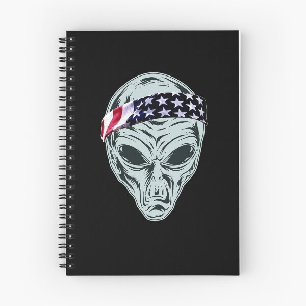 Item preview, Funny Patriotic Alien Head Patriot American Flag Bandana Gear designed and sold by DynamicDesign.
