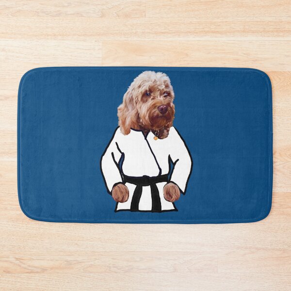 Item preview, Blue eyed black belt Kong fu Cava - Karate -martial arts Cavapoo  Cavoodle puppy dog  - cavalier king charles spaniel poodle, puppy love designed and sold by Artonmytee.