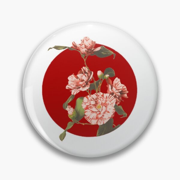 Item preview, Japanese Flag - Striped Camellias  designed and sold by weavernap.