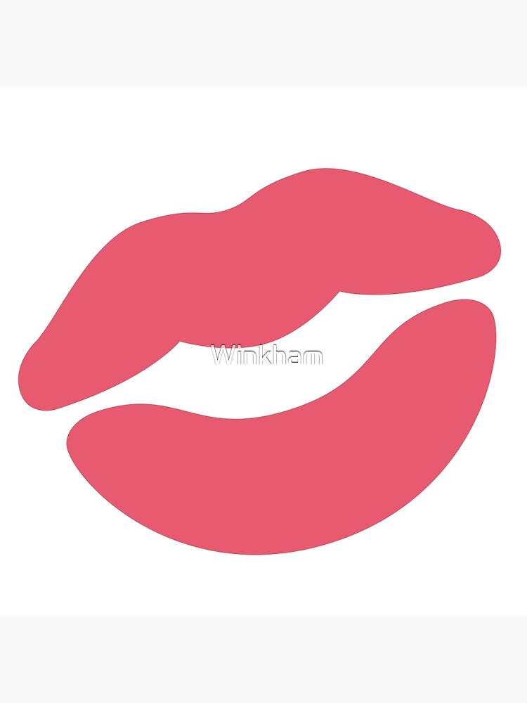 Lipstick Mark Lips Emoji Leggings for Sale by Winkham