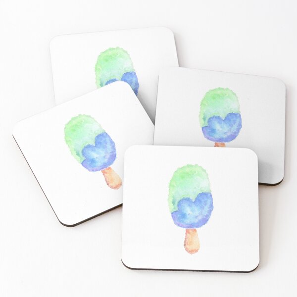Item preview, blue and green watercolor ice pop designed and sold by dodidoodles.