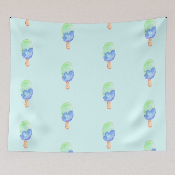 Item preview, blue and green watercolor ice pop designed and sold by dodidoodles.