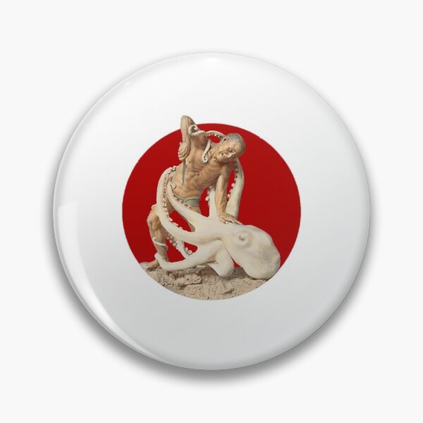 Item preview, Japanese Flag - Man Knifing a Big Octopus  designed and sold by weavernap.
