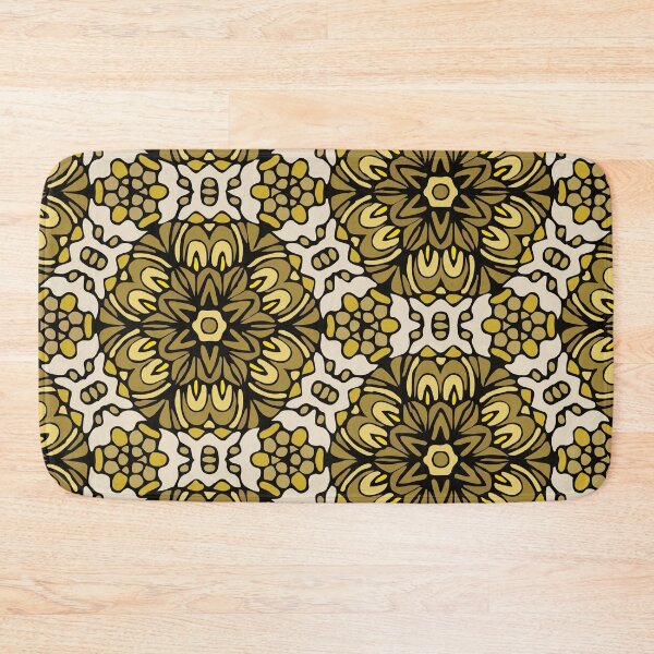 Item preview, Yellow Dust Retro Floral Garden designed and sold by Mia Harper Design.