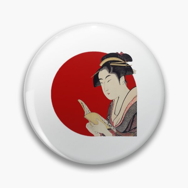 Item preview, Japanese Flag - Woman Reading a Book designed and sold by weavernap.