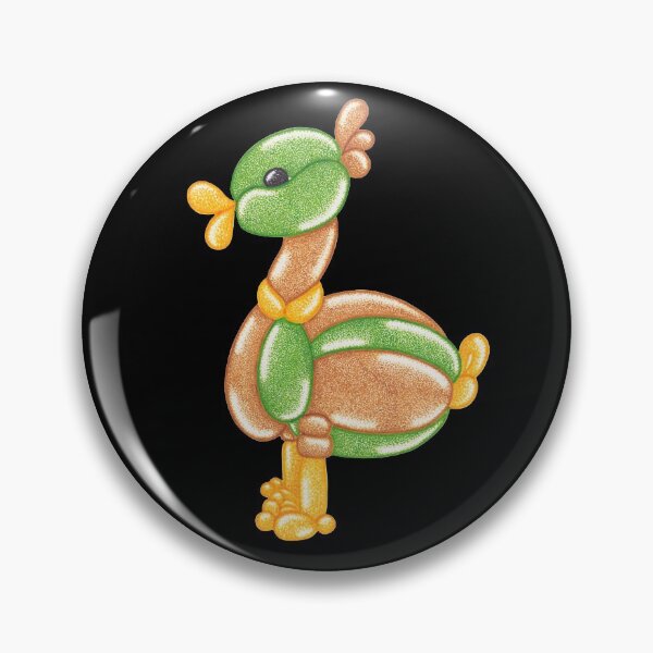 Item preview, Duck balloon animal twisting pointillism painting designed and sold by MitoP.