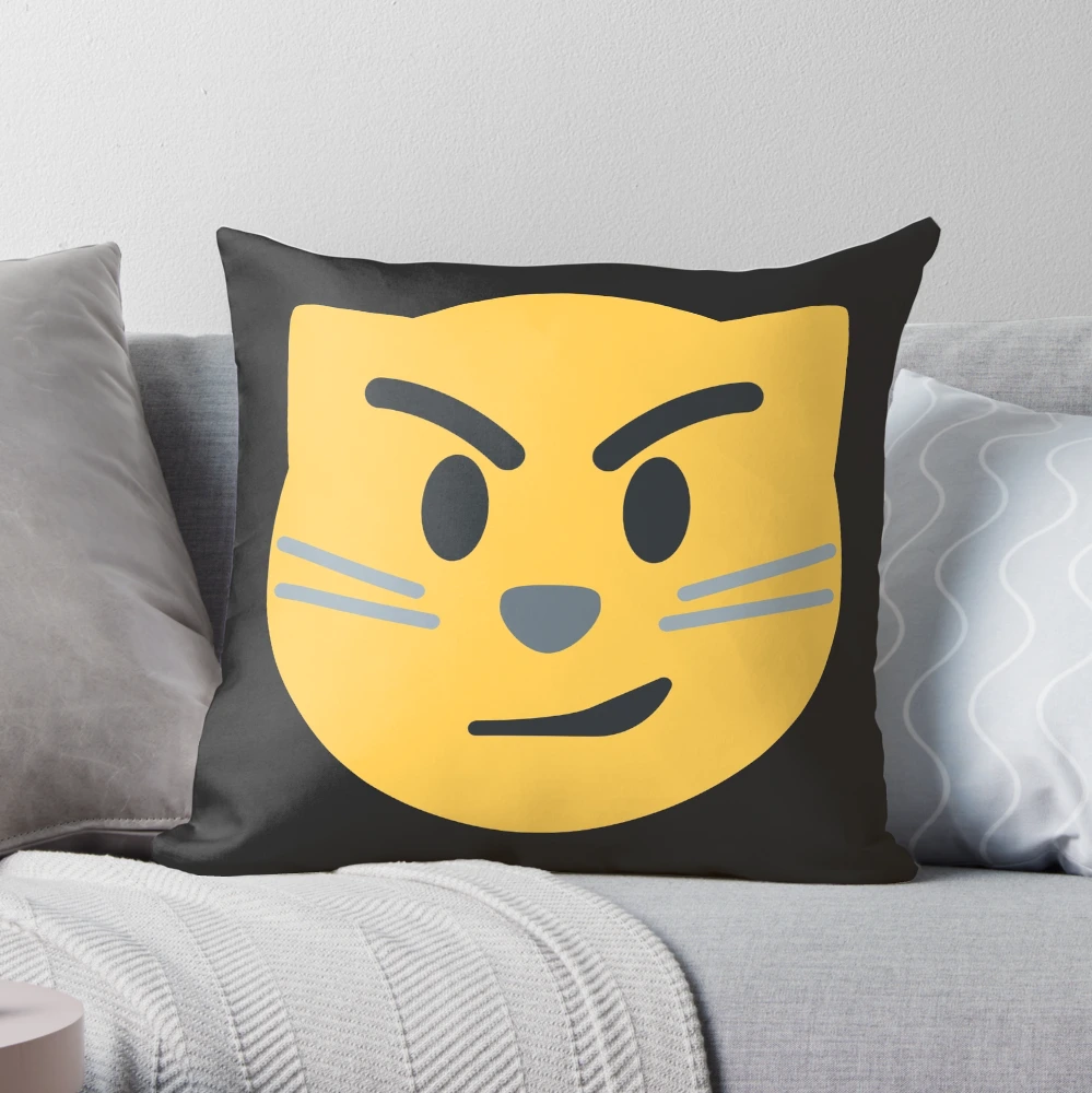 cat emoji pillow