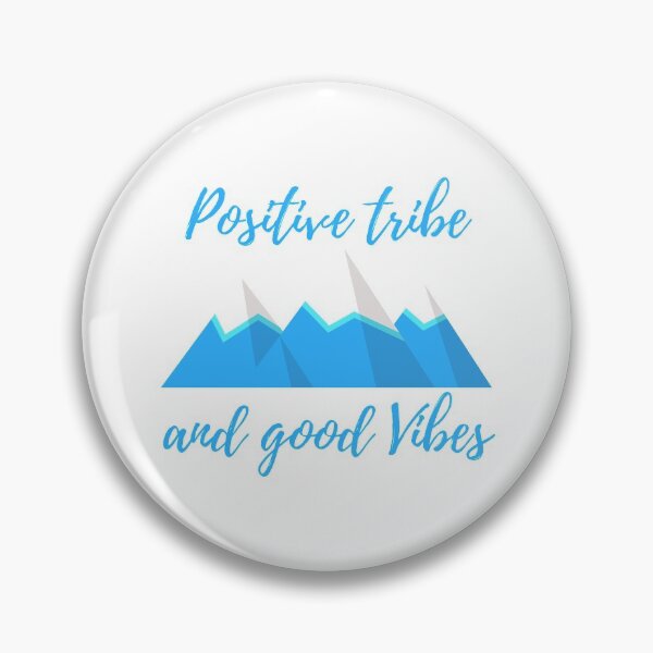 Item preview, Positive Tribe and Good Vibes Mountains (blue & white) designed and sold by spoeg.
