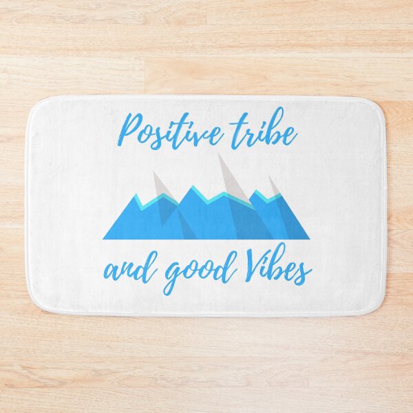 Item preview, Positive Tribe and Good Vibes Mountains (blue & white) designed and sold by spoeg.