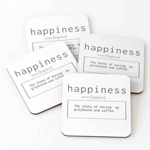 Item preview, happiness, funny dictionary, greyhound, coffee designed and sold by FannFann.