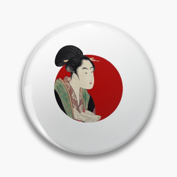 Item preview, Japanese Flag - Woman Reading a Scroll designed and sold by weavernap.