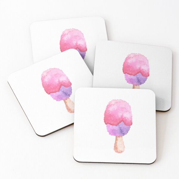 Item preview, watercolor pink and purple ice pop designed and sold by dodidoodles.