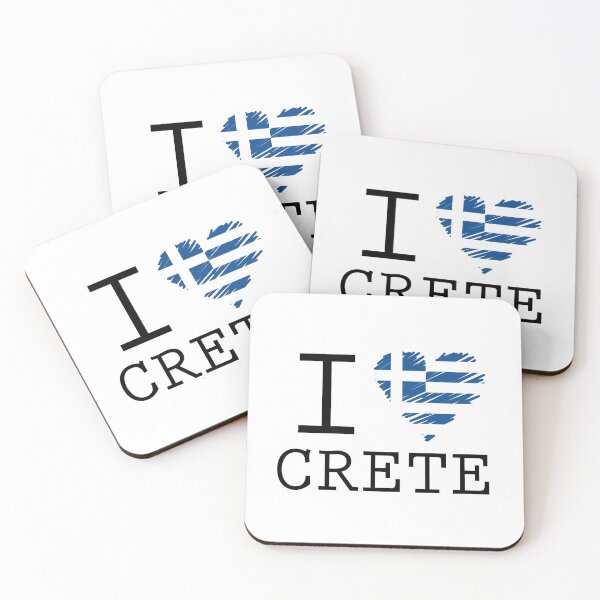Item preview, I Love Crete with Greek Flag designed and sold by allincrete.