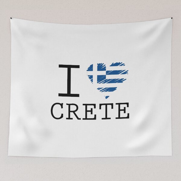 Item preview, I Love Crete with Greek Flag designed and sold by allincrete.