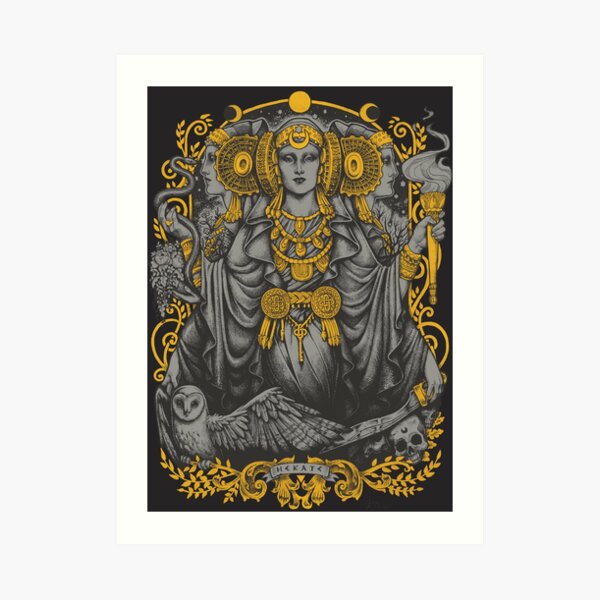 Iberian Hecate Gray Art Print