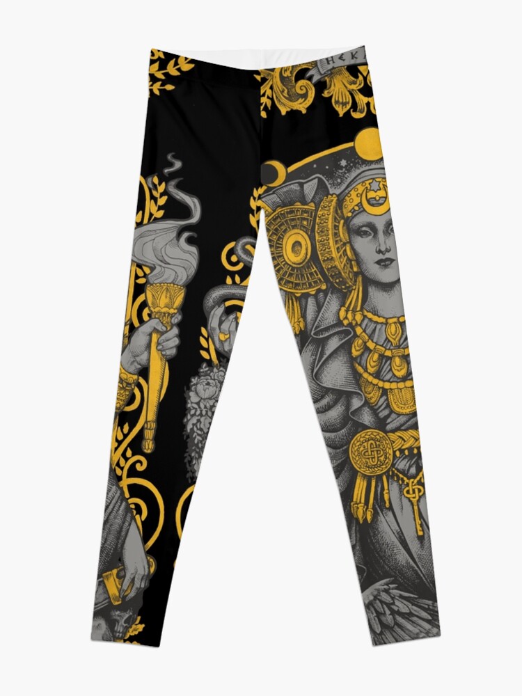 Thumbnail 3 of 5, Leggings, Iberian Hecate Gray designed and sold by Medusa Dollmaker.
