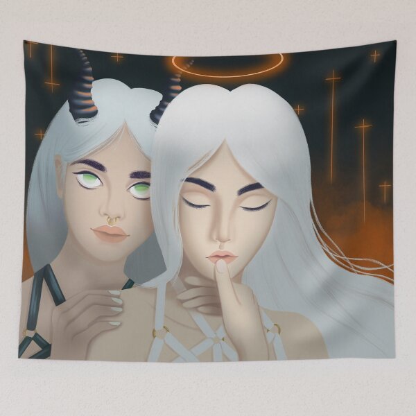 Item preview, Ángel y demonio designed and sold by avvake.