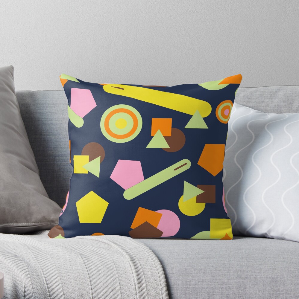 Geometric Sweets Throw Pillow