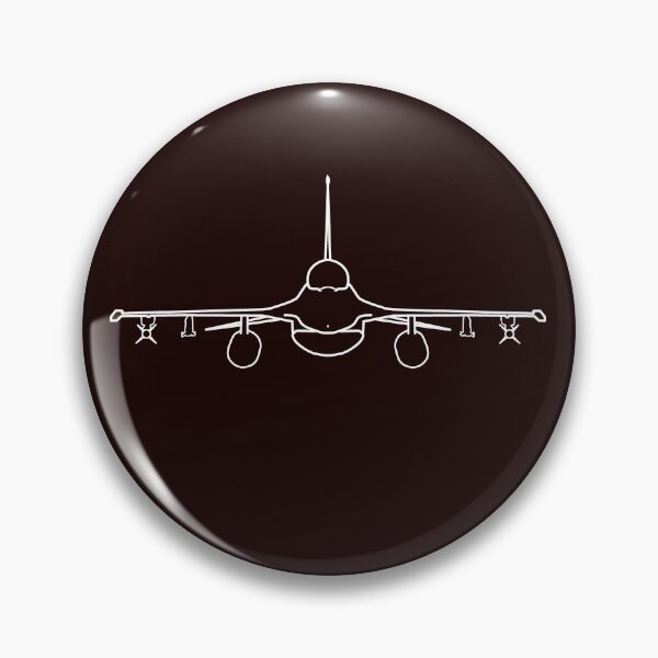Item preview, F-16 classic aircraft outline graphic (white) designed and sold by soitwouldseem.