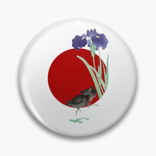Item preview, Japanese Flag - Moorhens and Iris designed and sold by weavernap.
