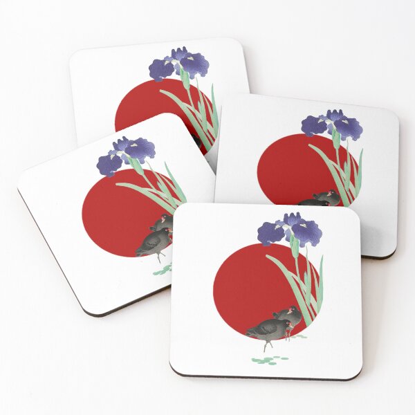 Item preview, Japanese Flag - Moorhens and Iris designed and sold by weavernap.