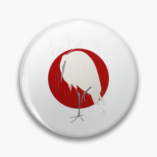 Item preview, Japanese Flag - Egret in the Rain designed and sold by weavernap.