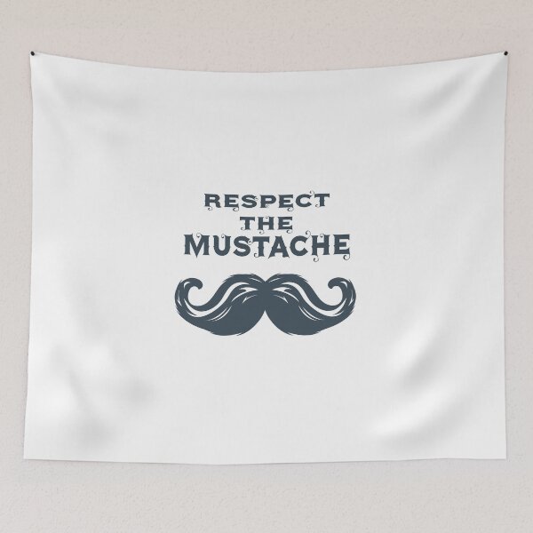 Aperçu de l'œuvre RESPECT THE MUSTACHE créée et vendue par Global Wave Designs.