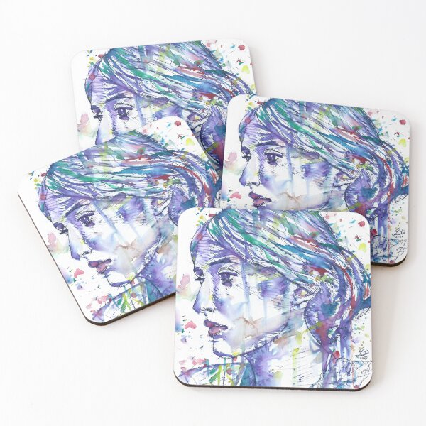 Item preview, VIRGINIA WOOLF watercolor and ink portrait.1 designed and sold by lautir.