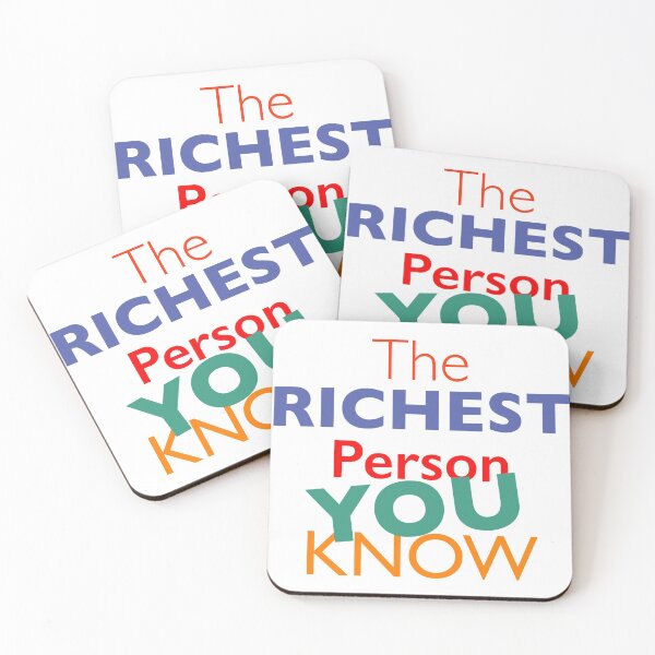Item preview, The RICHEST Person YOU KNOW, Unisex with Positive Words and Graphic, The Cute Sayings for Inspirational Casual T-Shirt designed and sold by Happiness Shop.