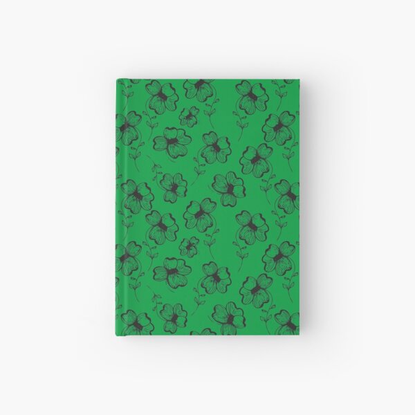 Bright Green Pretty Pansy Hardcover Journal
